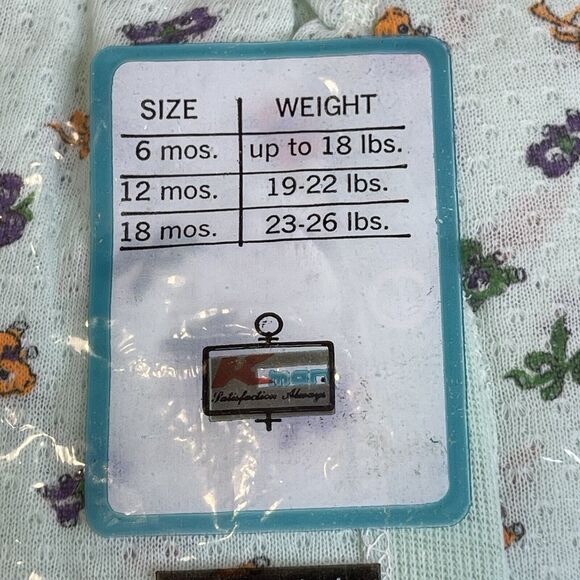 NOS Vintage Baby 9M Sleeper Footed‎ Pajamas Snap USA KMart NWT Lightweight - Picture 4 of 10